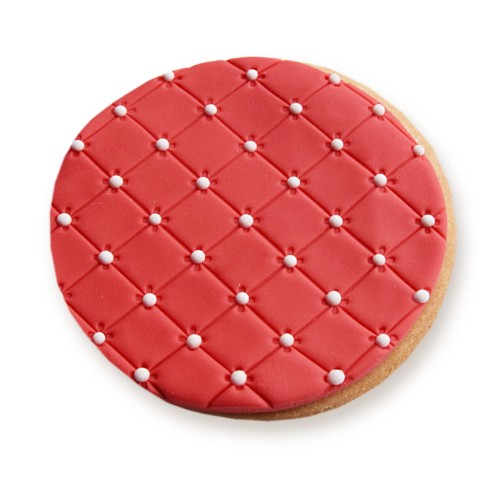 KUKI-W1140 Ciastko lukrowane Koło pikowane czerwone.JPG