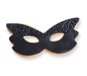 Ciastko lukrowane Maska koronka czarna