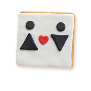 Ciastko lukrowane Kwadrat Ona i On Love is Love