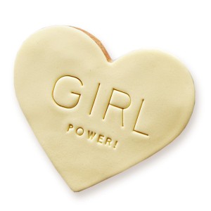 Ciastko lukrowane Serce Girl Power proste