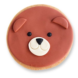 Ciastko lukrowane Koło Miś z jasnym pyszczkiem 