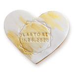 Ciastko lukrowane Serce lśnienie geometria