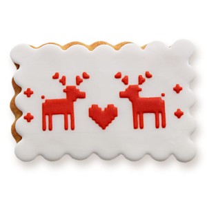 Ciastko lukrowane Herbatnik Xmas Zakochane Renifery