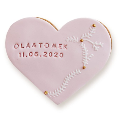 KUKI-W1219 Ciastko lukrowane Serce Róż i gałązka biała sq1200 LQW.JPG