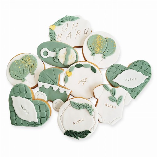 KUKI-R1465 Zestaw 10 ciastek lukrowanych Oh Baby Jasna Zielońsq1200 LQW.jpg