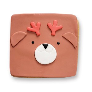 Ciastko lukorwane Kwadrat Miś Renifer