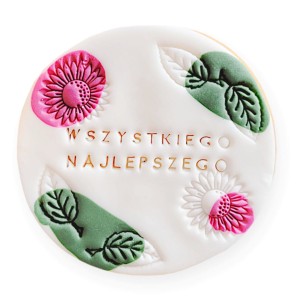 Ciastko lukrowane Koło Kolory i Tłoczenia