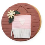 Ciastko lukrowane Koło Kilim Daisy Róż