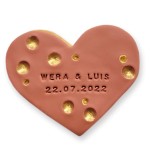 Ciastko lukrowane Serce Bubbles Gold 2