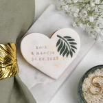 Ciastko lukrowane z motywami roślinnymi Serce Botanica 12