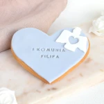 Ciastko lukrowane z aniołkiem Serce Błękitne