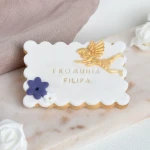 Ciastko lukrowane z kwiatkami i aniołkiem Herbatnik