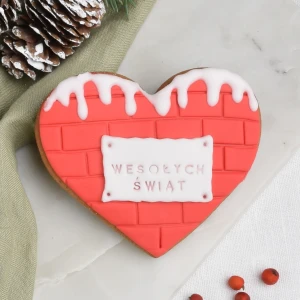 Ciastko lukrowane Serce cegły