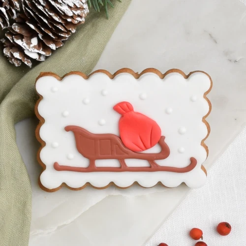 KUKI-W2055 Ciastko lukrowane Herbatnik Sanie Mikołaja.webp