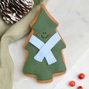 Ciastko lukrowane Choinka w szaliku