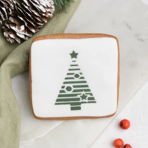 Ciastko lukrowane Kwadrat Świąteczne Symbole Choinka Bombki 