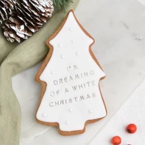 Ciastko lukrowane Choinka Dreaming of a white...