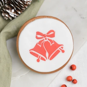 Ciastko lukorwane Koło Świąteczne Symbole Dzwoneczki