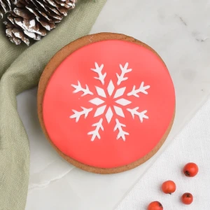 Ciastko lukrowane Koło Symbole Śnieżynka C