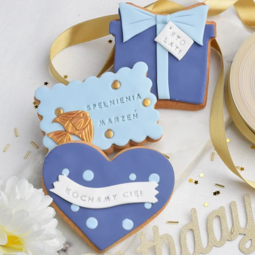 KUKI-R2105 Zestaw 3 ciastka Urodzinowe Złota rybka Błękit sq1200 LQW.webp
