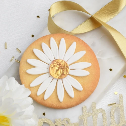 KUKI-W2146 Ciastko lukrowane Koło Stokrotka Biała 1200 LQW.webp