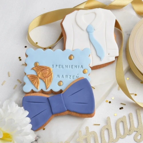 Zestaw ciasteczek maślanych zdobionych lukrem na Dzień Ojca lub Dzień Mężczyzn.