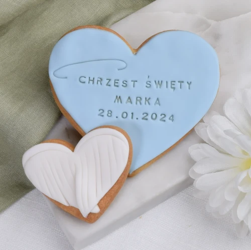 Ciasteczka lukrowane na chrzest.