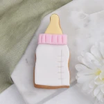 Ciastko lukrowane BUTELKA dziecięca różowa