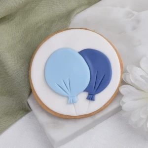 Ciastko lukrowane Koło Baloniki Niebieskie