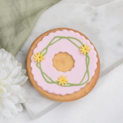Ciasteczko lukrowane wiosenny wianek.