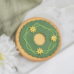 Ciastko lukrowane Wianek Wielkanocny Zieleń