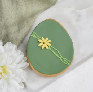 Ciastko lukrowane Pisanka Zielone Gałązki Ciemna zieleń