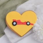 Ciastko lukrowane Serce i AUTO wyścigowe