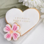 MIX  lukrowany SERCE i kwiatek malowany