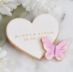 Zestaw ciasteczek Serce i mini motylek różowy