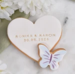 Zestaw ciasteczek Serce i mini motylek niebieski