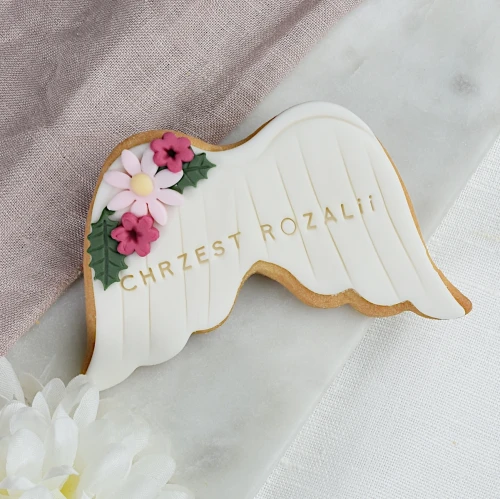 Ciasteczko lukrowane skrzydełka aniołka.