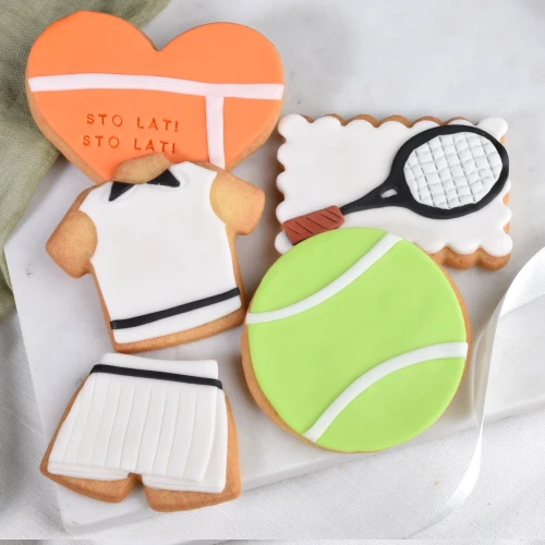 Ciasteczka lukrowane dla fanów i fanek tenisa.