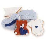 Zestaw lukrowany ciasteczek (5 sztuk) Miś i samolocik